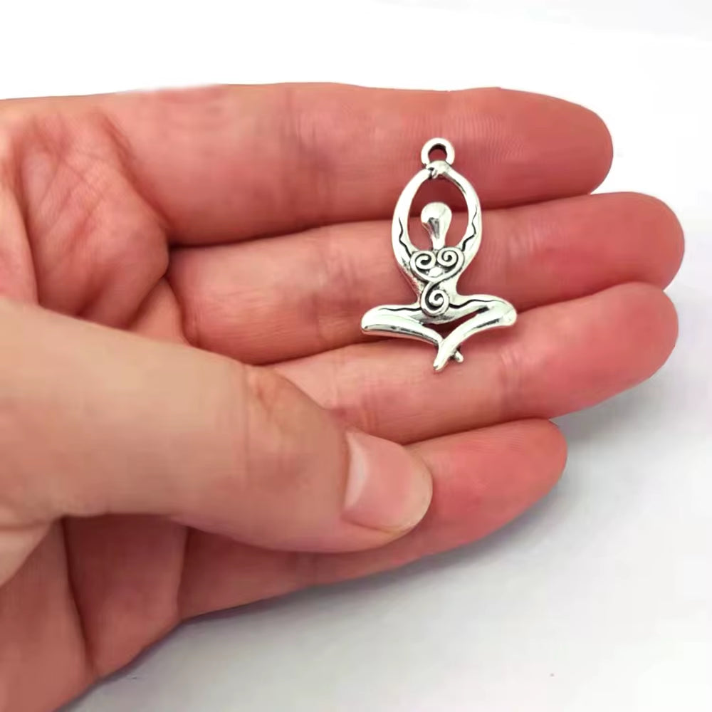 8 Designs No Mix 50Pcs Wiccan Goddess Moon Yoga Pendant Charm Witchcraft Fashion Jewelry for Women