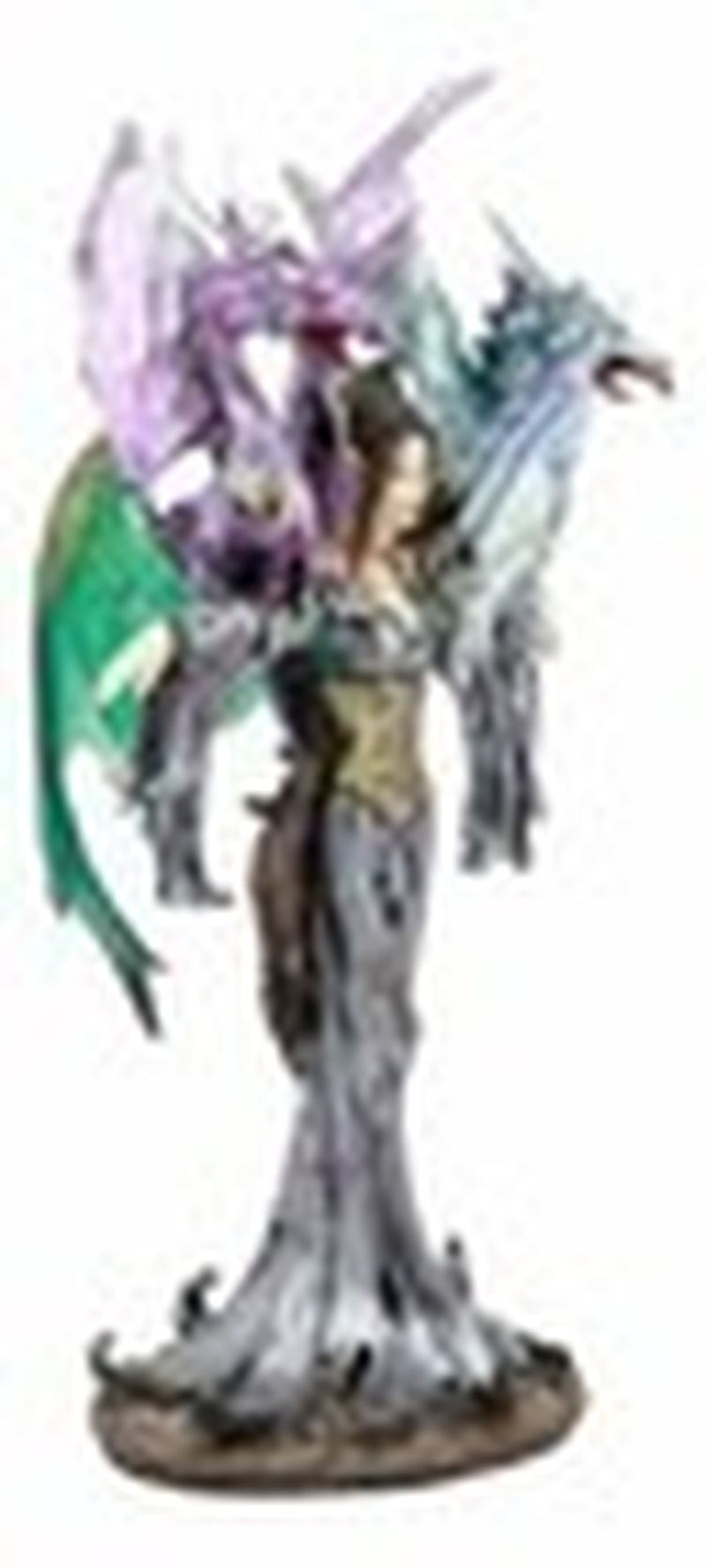 Ebros Khaleesi Mother of Dragons Statue 10.25" Tall Fairy with Two Dragons