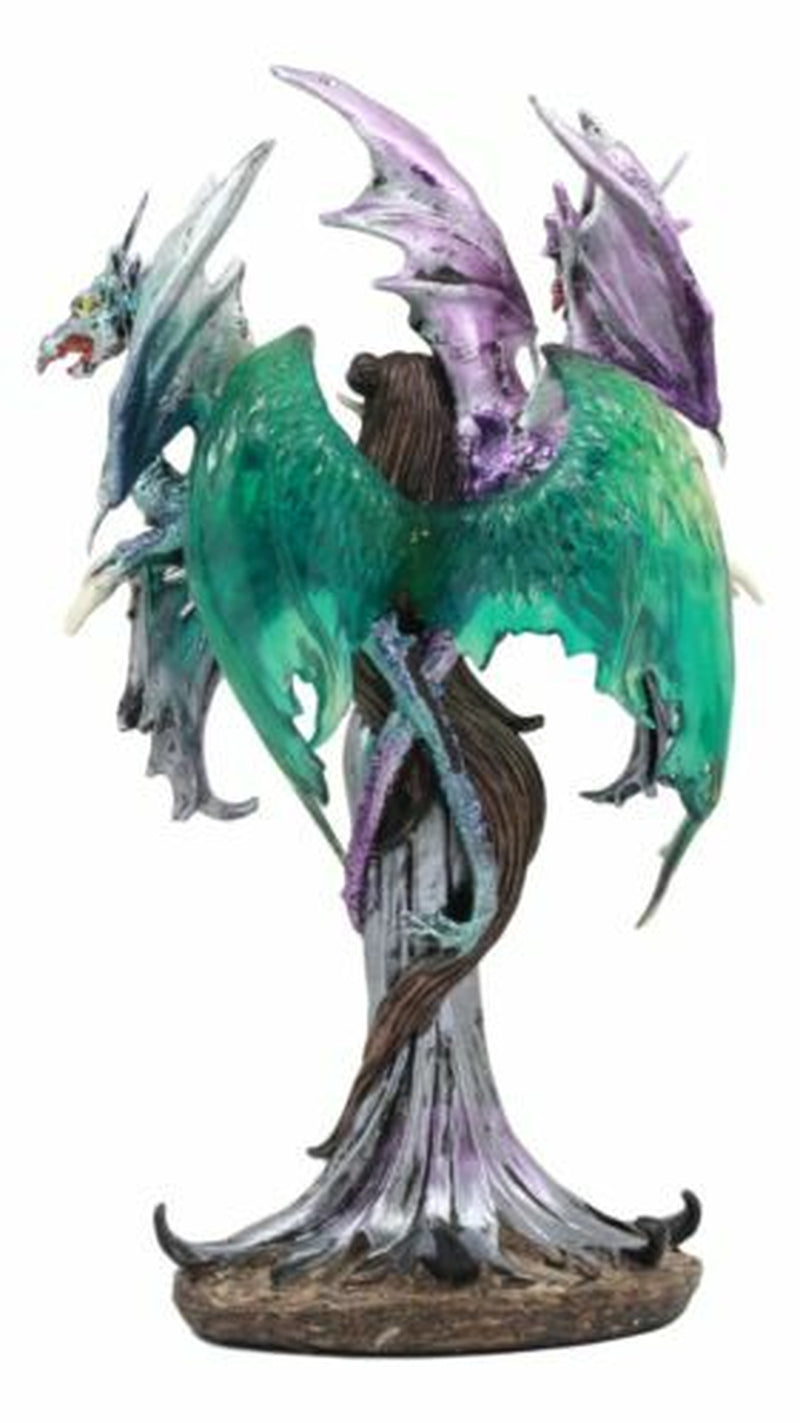 Ebros Khaleesi Mother of Dragons Statue 10.25" Tall Fairy with Two Dragons