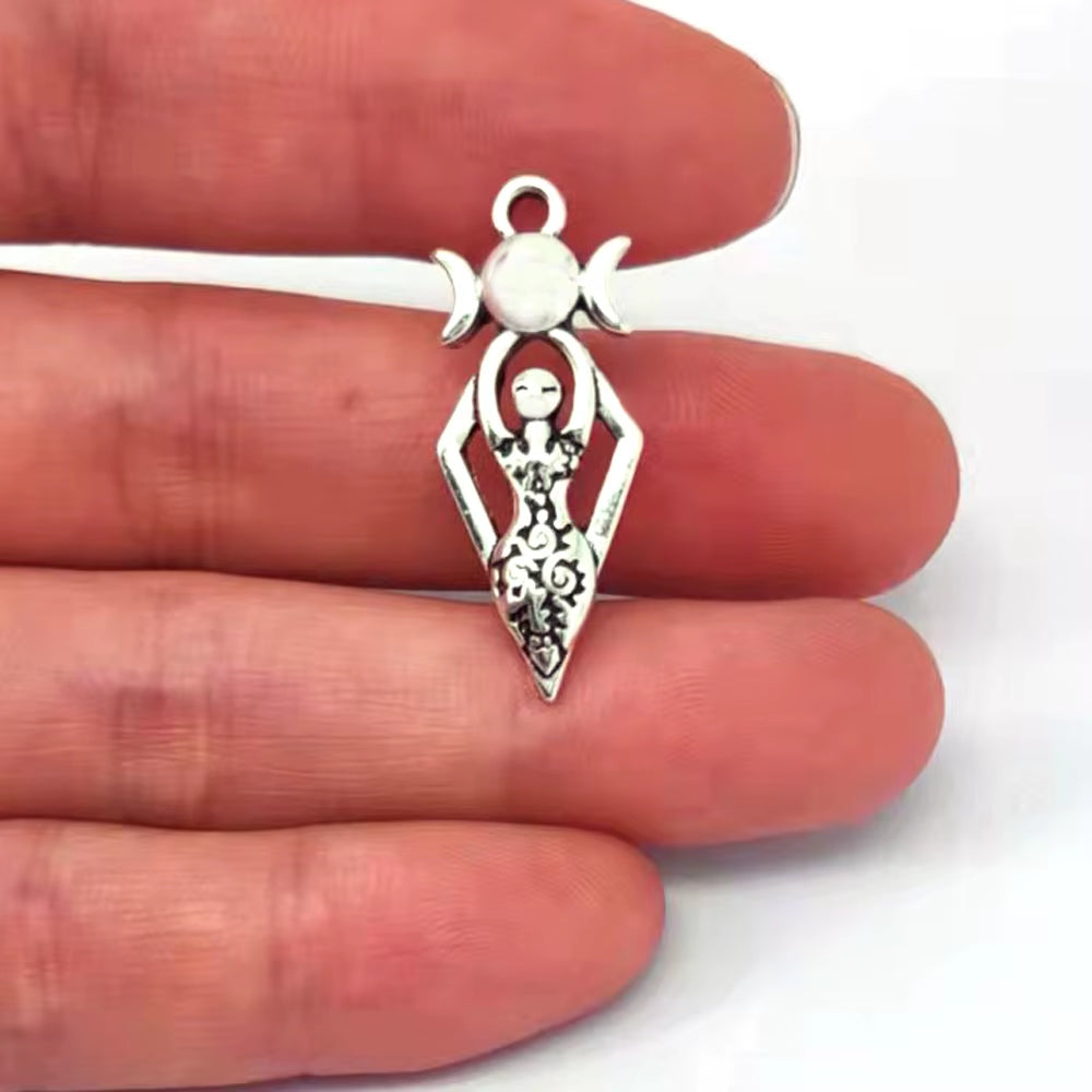 8 Designs No Mix 50Pcs Wiccan Goddess Moon Yoga Pendant Charm Witchcraft Fashion Jewelry for Women