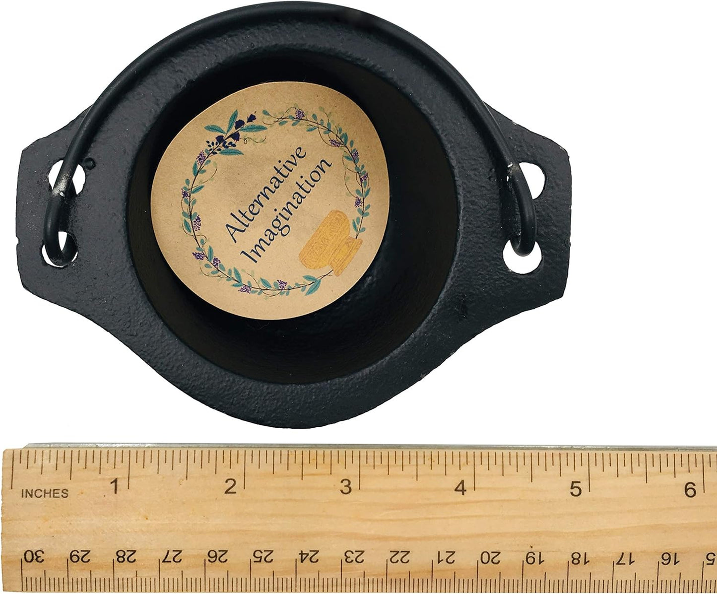 Cast Iron Cauldron - Charcoal Incense Burner, Halloween Decor, Altar Supplies - 3 Inch Diameter