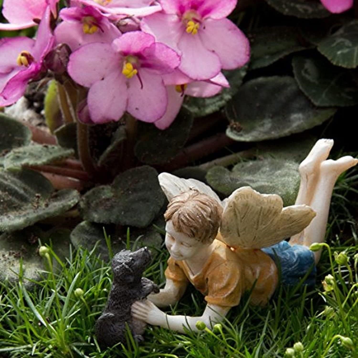 Miniature Fairy Figurine Statue – Garden Décor Accessories Fairies (Ross & Winston)