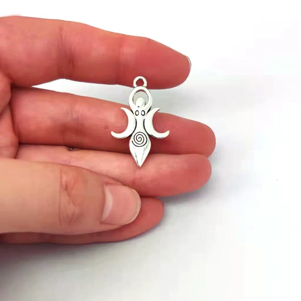 8 Designs No Mix 50Pcs Wiccan Goddess Moon Yoga Pendant Charm Witchcraft Fashion Jewelry for Women