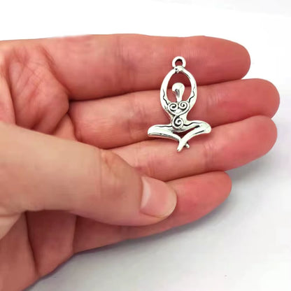 8 Designs No Mix 50Pcs Wiccan Goddess Moon Yoga Pendant Charm Witchcraft Fashion Jewelry for Women