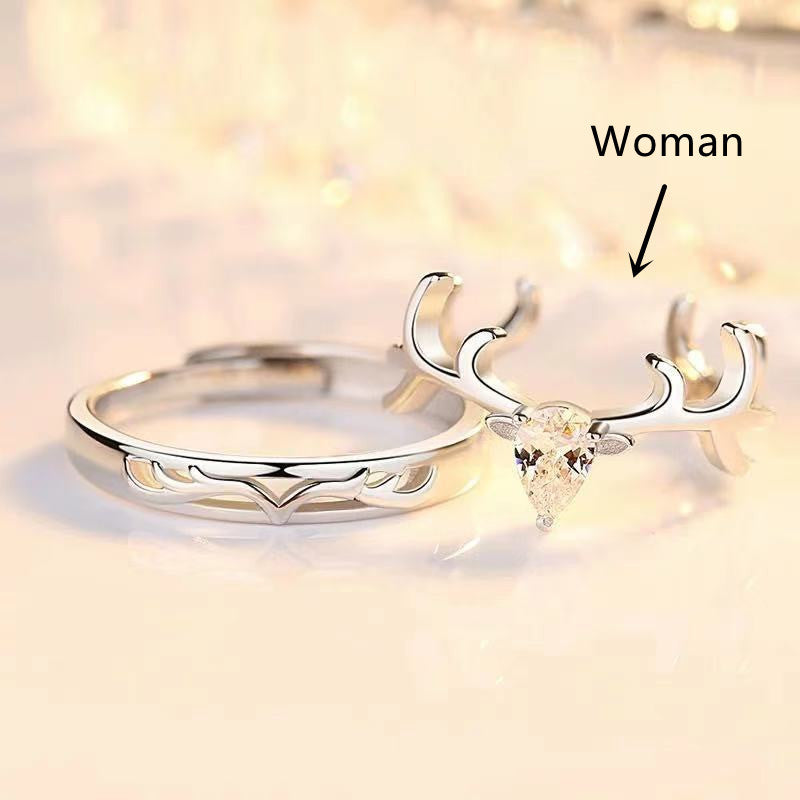 Silver Plated Couple Rings A Pair