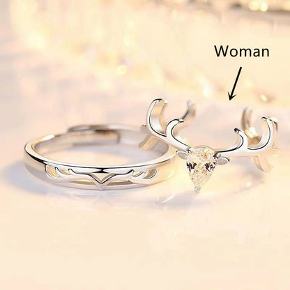 Silver Plated Couple Rings A Pair