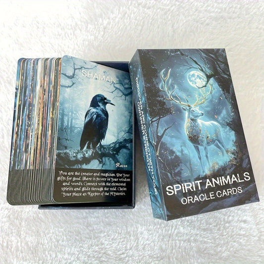 52pcs/ 1 box of fashion animal Tarot toys exquisite gifts INS French fashion trend gifts daily commuter party to wear to send friends family gifts (OPP bag)
