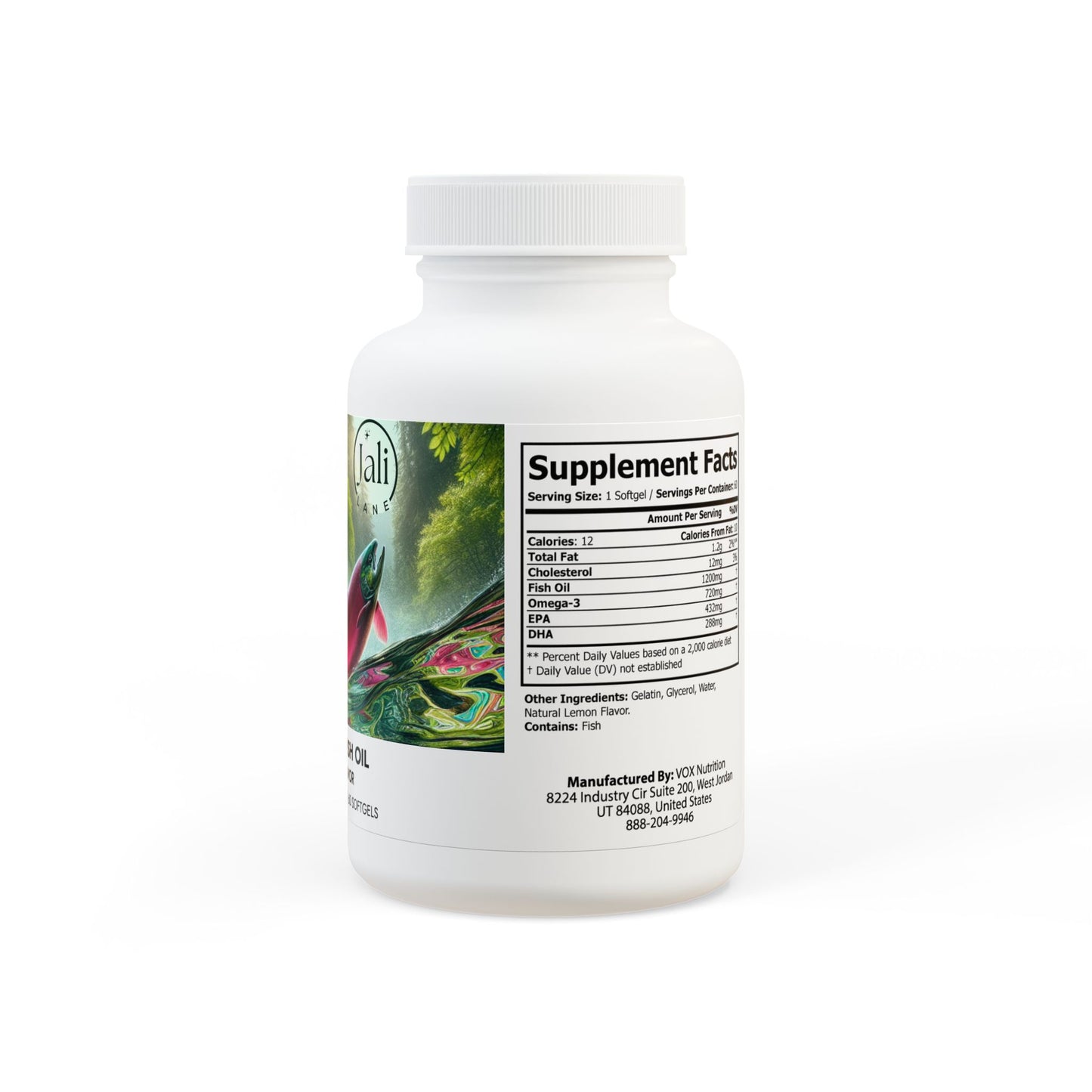 Jali Lane-Omega 3 Fish Oil Supplement (60 Softgels)