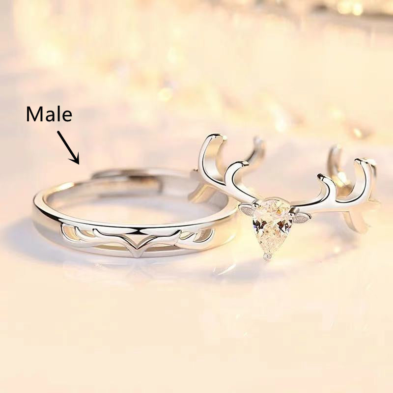 Silver Plated Couple Rings A Pair