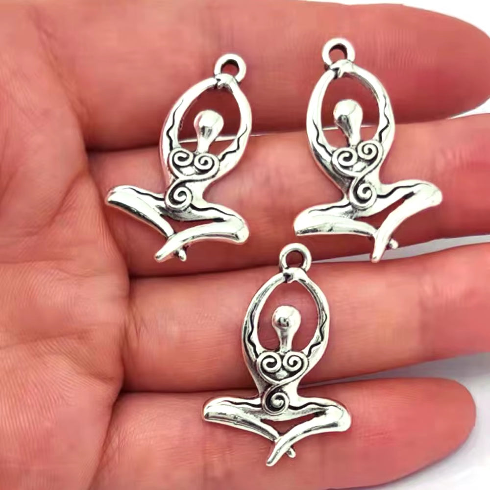 8 Designs No Mix 50Pcs Wiccan Goddess Moon Yoga Pendant Charm Witchcraft Fashion Jewelry for Women